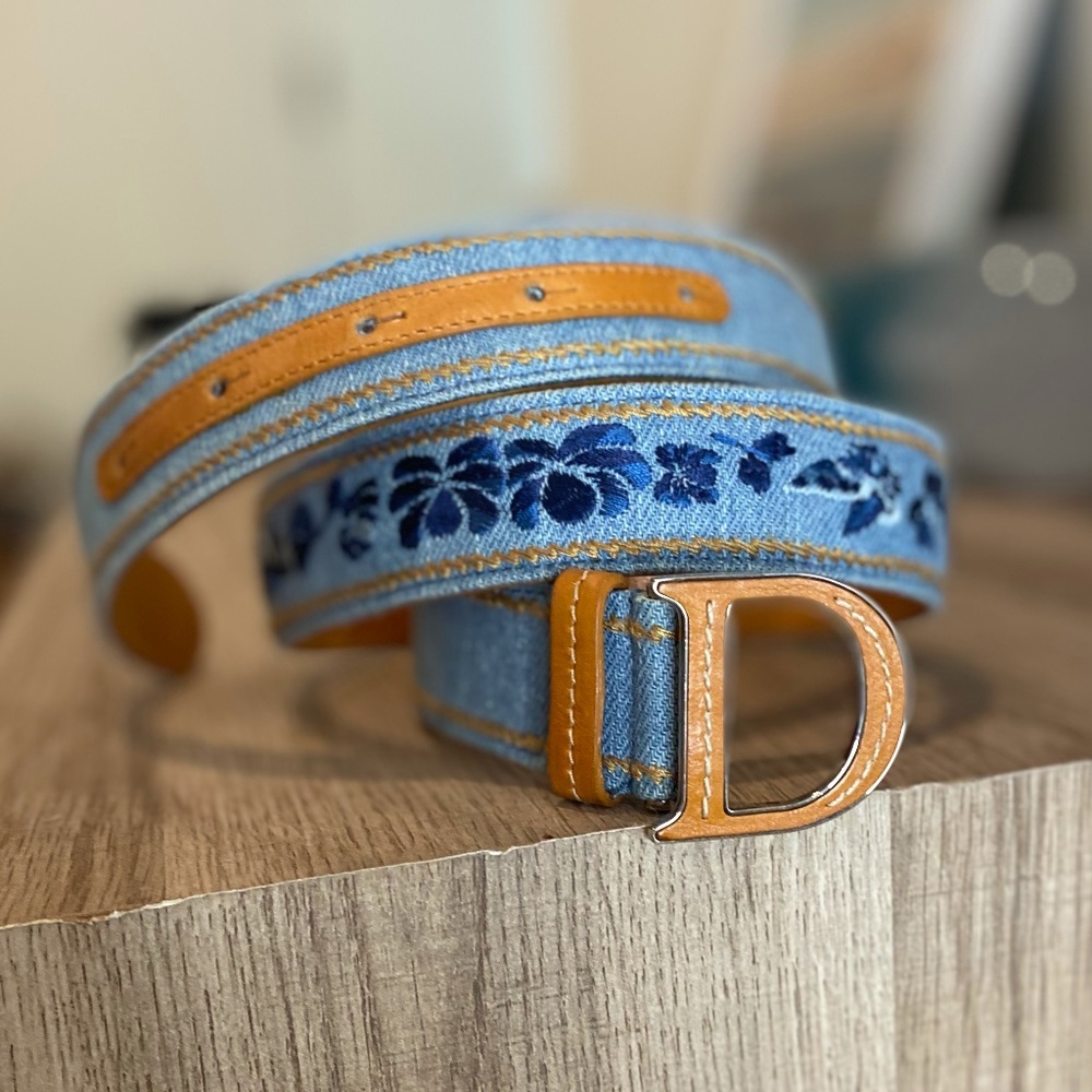 DIOR RARE 2004 VINTAGE Galliano Floral Belt